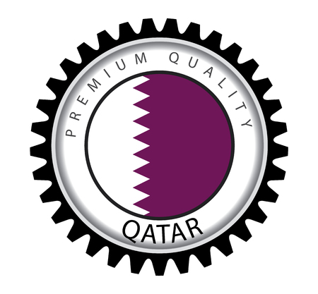Qatar Seal, Qatari Flag (Vector Art)のイラスト素材