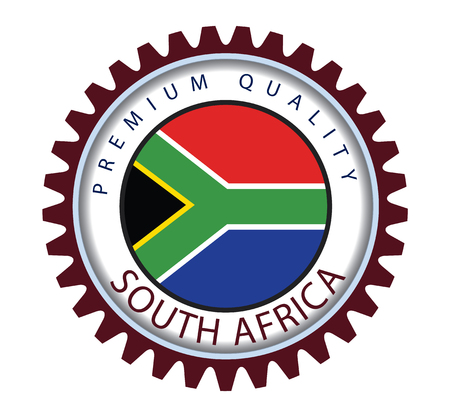 South Africa Seal, South African Flag (Vector Art)のイラスト素材