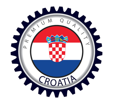 Croatia Seal, Croatian Flag (Vector Art)のイラスト素材