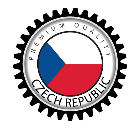 Czech Republic Seal, Czech Flag (Vector Art)のイラスト素材