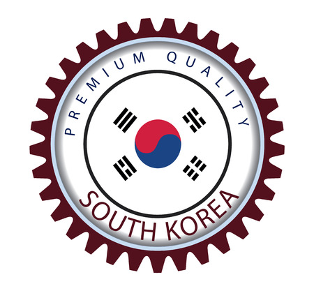 S.Korea Seal, South Korea Flag (Vector Art)のイラスト素材