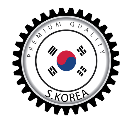 Korea Seal, South Korea Flag (Vector Art)のイラスト素材