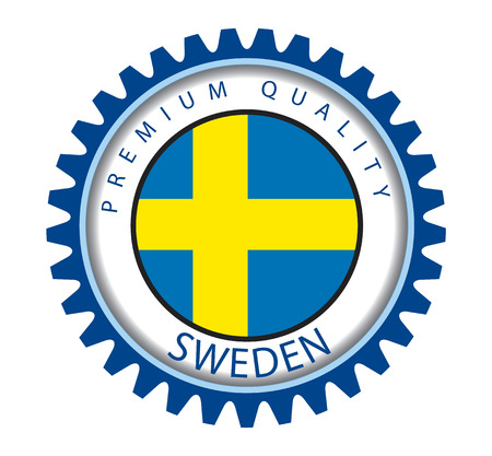 Sweden Seal, Swedish Flag (Vector Art)のイラスト素材