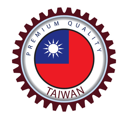 Taiwan Seal, Taiwanese Flag (Vector Art)のイラスト素材