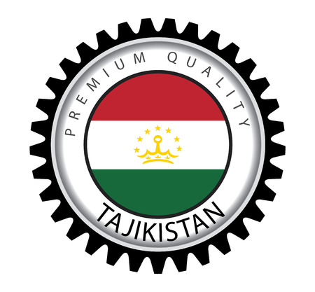 Tajikistan Seal, tajik Flag (Vector Art)のイラスト素材