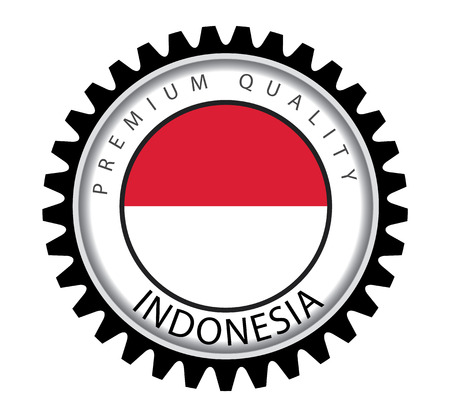 Indonesia Seal, Indonesian Flag (Vector Art)のイラスト素材