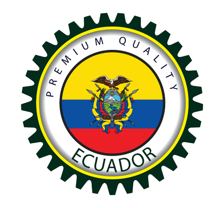 Ecuador Seal, Republic of Ecuador Flag (Vector Art)のイラスト素材