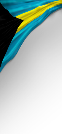 flag Bahamas Seal, Bahamian Flag (3D Render)の写真素材