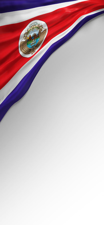 flag Costa Rica render, Costa Rican Flag (3D render)の写真素材