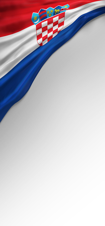 Flag Croatia render, Croatian Flag (3D Render)の写真素材