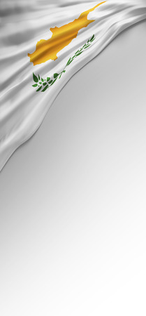 flag Cyprus render, Cypriot Flag (3D Render)の写真素材