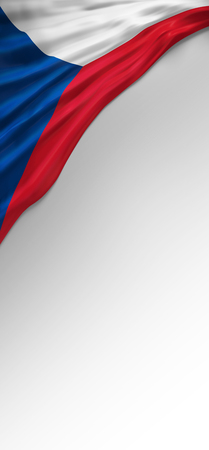 Flag Czech Republic Render, Czech Flag (3D Render)の写真素材
