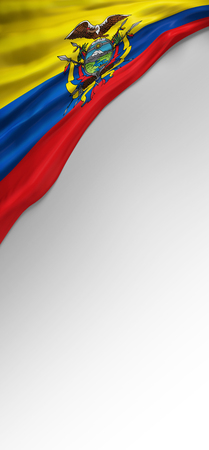 Flag Ecuador render, Ecuadorian Flag (3D Render)の写真素材