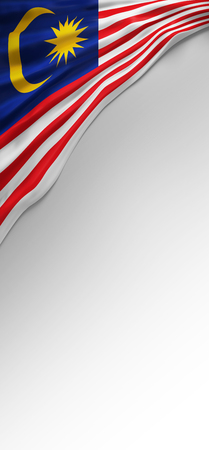 Flag Malaysia Render, Malaysian 3D Flag (3D Render)の写真素材