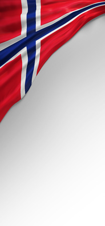 Flag Norway Render, Norwegian 3D Flag (3D Render)の写真素材
