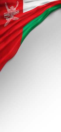 Flag Oman Render, Omani 3D Flag (3D Render)の写真素材