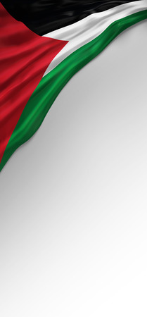 Flag Palestine Seal, State of Palestine Flag (3D Render)の写真素材