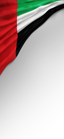 Flag United Arab Emirates Colors, UAE Flag (3D Render)の写真素材
