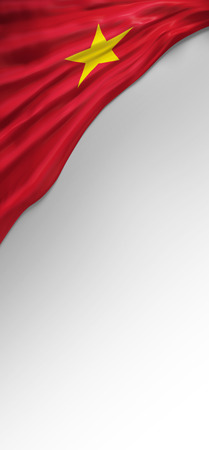 Flag Vietnamese Colors, Vietnam Flag (3D Render)の写真素材