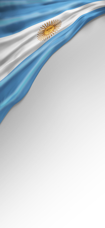 flag Argentina Seal, Argentinian Flag (3D Render)の写真素材
