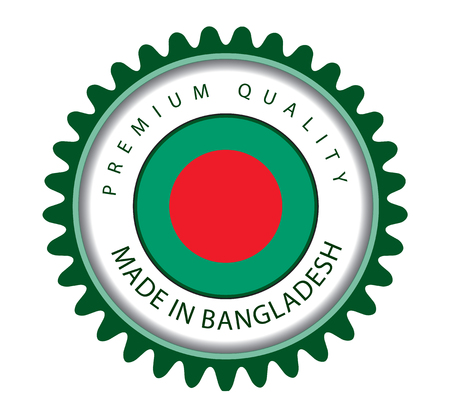 Made in Bangladesh Seal, Bangladeshi Flag (Vector Art)のイラスト素材