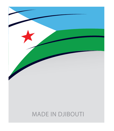 Djibouti Color, Republic of Djibouti Flag (Vector Art)のイラスト素材