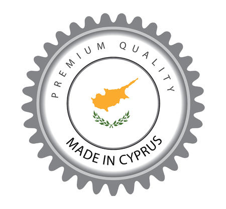 Made in Cyprus Seal, Cypriot Flag (Vector Art)のイラスト素材
