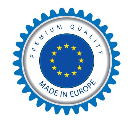 Made in EU Seal, European Flag (Vector Art)のイラスト素材