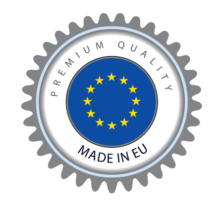 Made in EU Seal, European Flag (Vector Art)のイラスト素材
