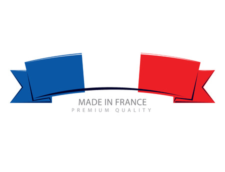 Made in France Ribbon, French Flag (Vector Art)のイラスト素材