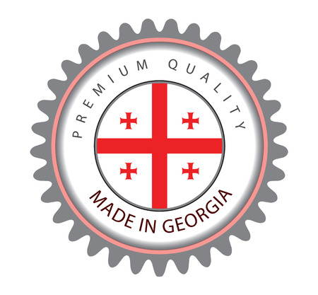 Made in Georgia Seal, Georgian Flag (Vector Art)のイラスト素材