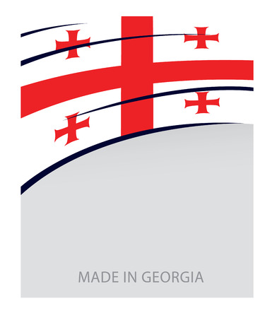 Georgia Color, Georgian Flag (Vector Art)のイラスト素材
