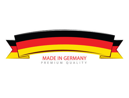 Made in Germany Ribbon, German Flag (Vector Art)のイラスト素材
