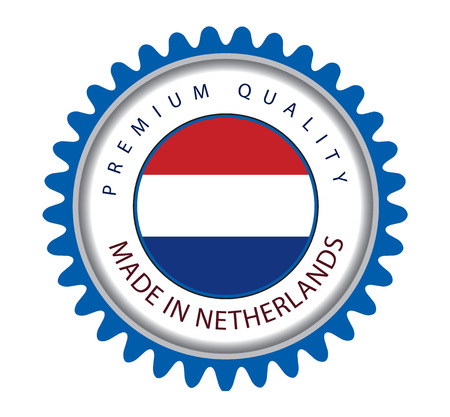 Made in Netherlands Seal, Holland Flag (Vector Art)のイラスト素材