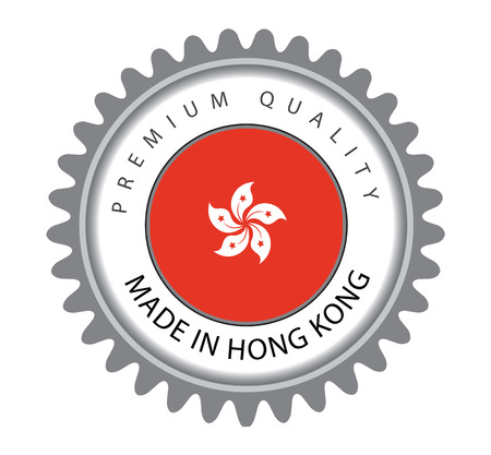 Made in Hong Kong Seal, HongKong Flag (Vector Art)のイラスト素材