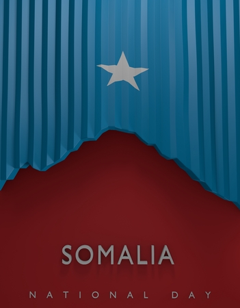 Flag Somali Colors, Somal Flag (3D Render)の写真素材