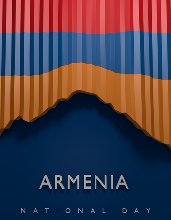 Flag Armenia Render, Armenian 3D Flag (3D Render)の写真素材