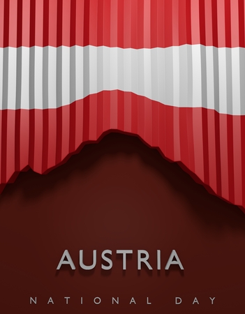 flag Austria Render, Austrian Flag (3D Render)の写真素材