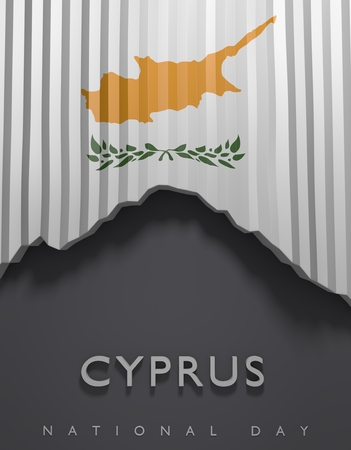 flag Cyprus render, Cypriot Flag (3D Render)の写真素材