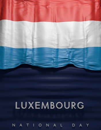 flag Luxemburg render, Luxembourg Flag (3D Render)の写真素材