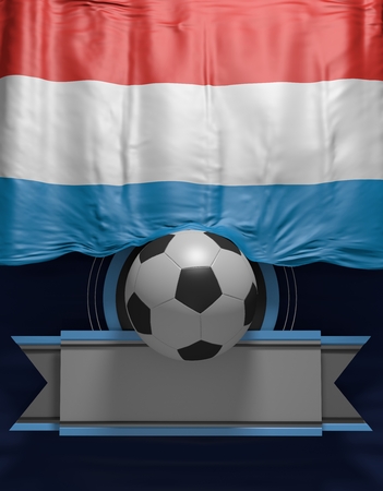 Soccer ball, Football, flag Luxemburg render, Luxembourg Flag (3D Render)の写真素材