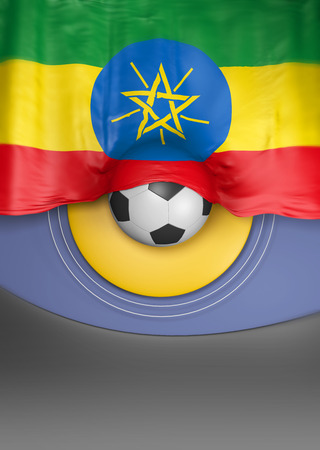 Flag Ethiopia render, Ethiopian Flag (3D Render)の写真素材