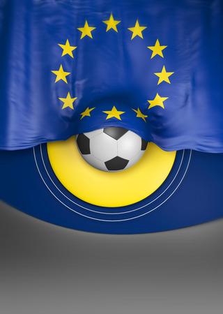 Flag EU Render, European Flag (3D Render)の写真素材