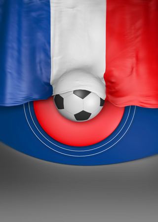 Flag France Colors, French 3D Flag (3D Render)の写真素材