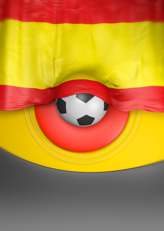 Flag Spanish Colors, Spain Flag (3D Render)の写真素材