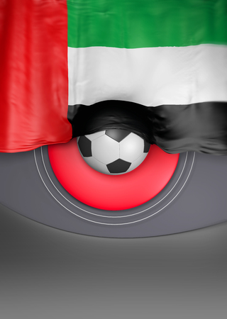 Flag United Arab Emirates Colors, UAE Flag (3D Render)の写真素材
