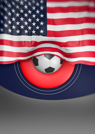 Flag American Colors, USA Flag (3D Render)の写真素材