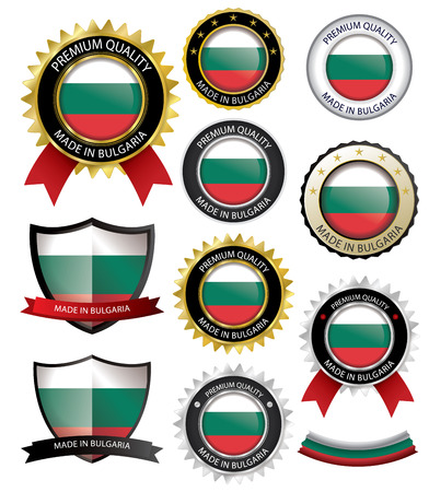 Made in Bulgaria Seal, Bulgarian Flag (Vector Art)(EPS10)のイラスト素材