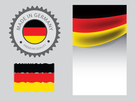 Made in Germany seal, German flag and color --Vector Art--のイラスト素材