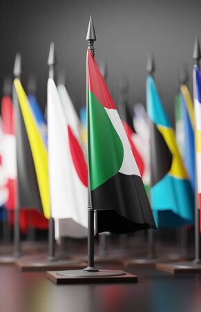 SUDAN NATIONAL FLAG ARTWORK ,SUDANESE COLORS (3D RENDER)の写真素材